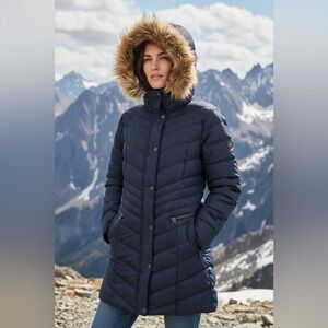 Marc New York Andrew Marc Down Jacket with removable Faux Fur Hood.